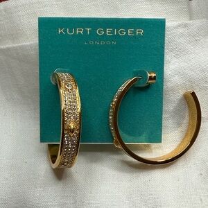 Kurt Geiger Gold Crystal Earrings